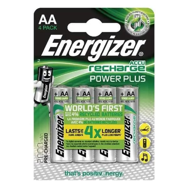 Billigare ENERGIZER Batteri AA/LR6 Laddbart Ni-Mh 2000mAh 4-pack