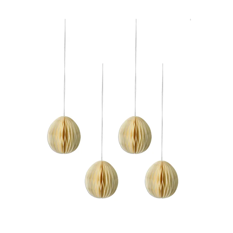 Outlet Brooding påskägg papper 8,5 cm 4-pack från Scandi Living