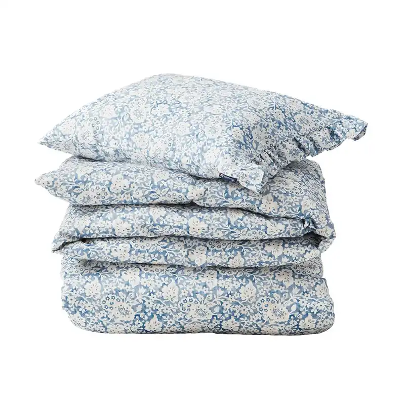Blue Floral Printed Cotton Sateen bäddset från Lexington Kampanjpris