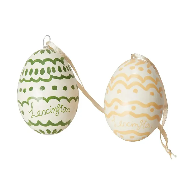 Sista chansen Easter Eggs in Papier Maché påskhänge 2-pack från Lexington