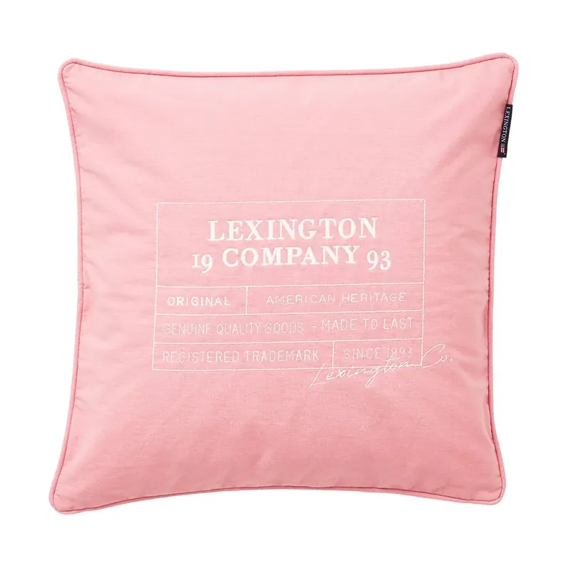 Logo Organic Cotton Canvas kuddfodral 50x50 cm från Lexington Fynd
