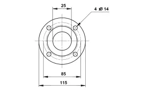 Begränsat antal Grundfos, Svetsfläns, svetsanslutning, DN25, DIN2634