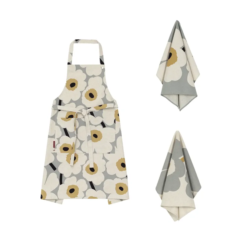 Fynd Unikko anniversary förkläde + kökshandduk 3 delar från Marimekko