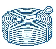 Debe, Elkabel, med pågjuten snabbkoppling, 4x1,5mm,L=90m Extra rabatt