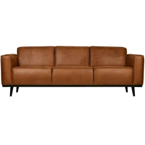 WOOOD Soffa Statement 3-sits Cognac, 35% Läder / 65% Pes - Möbler Populärt val