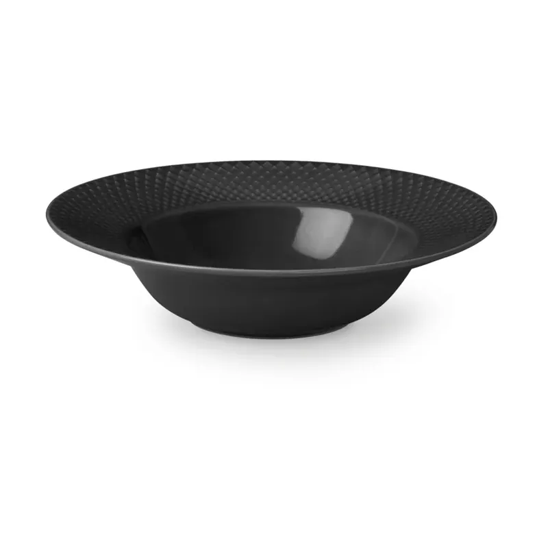 Säker betalning Rhombe Earth djup tallrik Ø24.5 cm från Lyngby Porcelæn