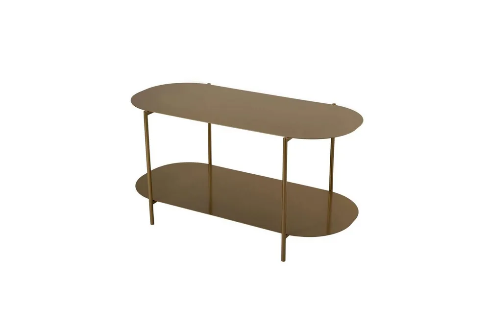 Ulvo Soffbord 100 cm Guld - Möbler Erbjudandepris