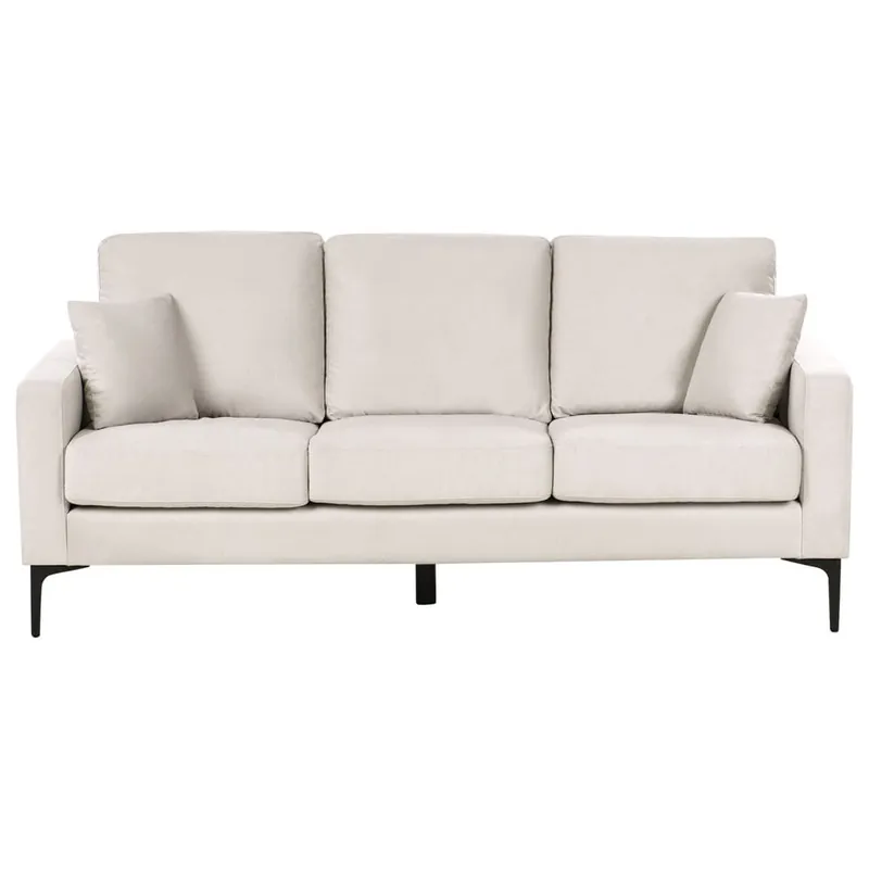 3-sits soffa Gavle Beige, svart/Polyester - Möbler Nedsatt pris