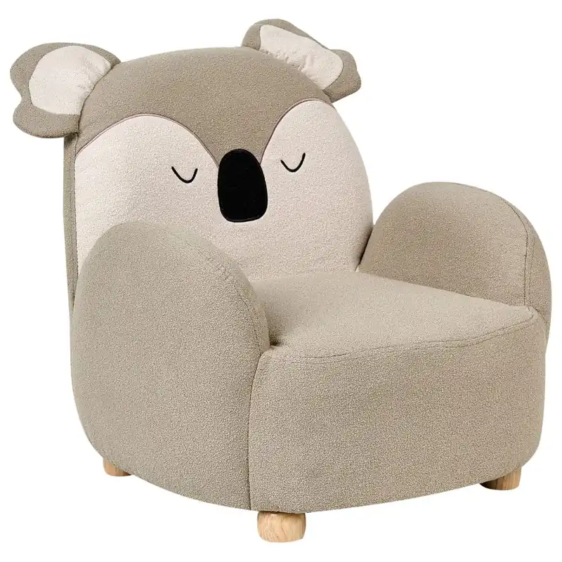 Barnfåtölj Hervik Beige, vit, brun/55x49x63 - Möbler Erbjudande