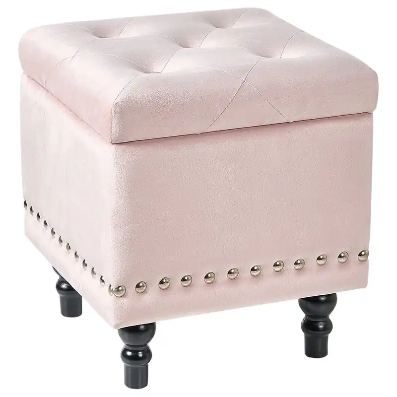 Begränsat antal Puff Loretto Rosa, Svart - Möbler