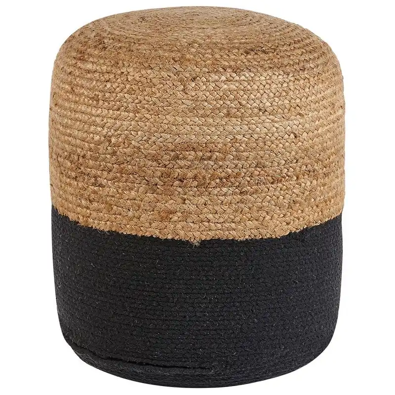 Snabb leverans Puff Dalama Svart, beige - Möbler