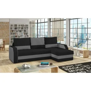 Beställ idag Hörnsoffa Eltap Giulio 239x150x86 cm Alova 04, Alova 36, Svart, Grå - Möbler