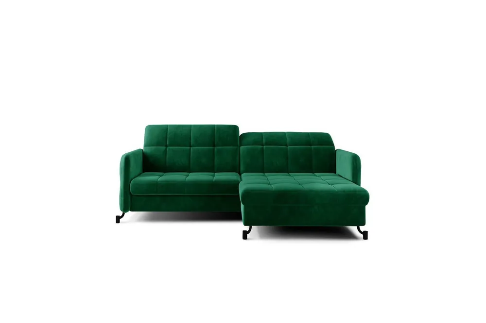 Hörnsoffa Eltap Lorelle 225x160x105 cm Kronos 19, Mörkgrön, Höger - Möbler Outlet
