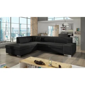 risnedsättning Hörnsoffa Eltap Porto 278x217x74 cm Sawana 14, Svart, Vänster - Möbler