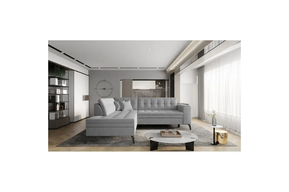 Sektion Eltap Lanvin 260x210x93 cm Nube 3, Ljusgrå, Vänster - Möbler Kampanjpris