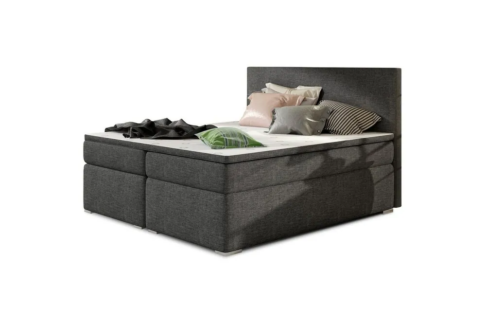 Boxspring Eltap Divalo Sawana 05, Mörkgrå, 140x200 cm - Möbler Kampanjpris