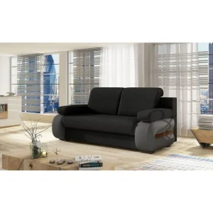 Soffa Eltap Laura 202x79x84 cm Sawana 14, Soft 29, Svart, Grå - Möbler Begränsat erbjudande