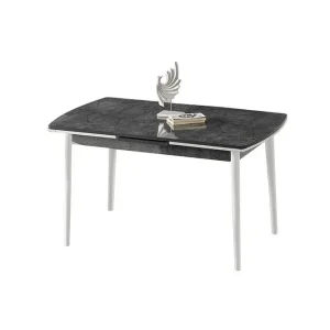 Valric Matbord 132 cm Rektangulär Antracit/Vit - Möbler Fynd