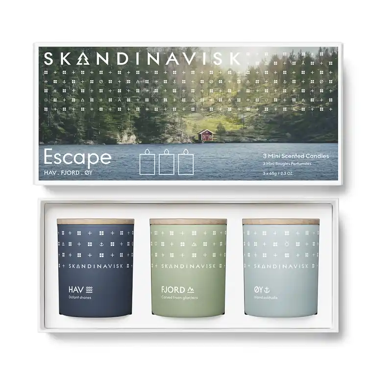 ESCAPE mini dofljus gåvoset 3 delar från Skandinavisk Köp nu