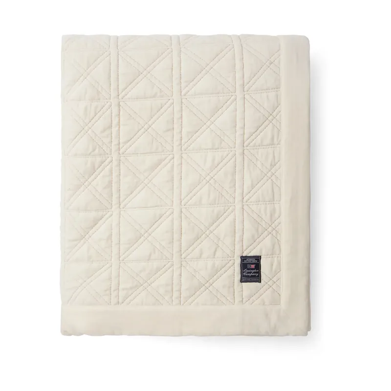 Begränsat antal Quilted organic cotton velvet överkast 160x240 cm från Lexington