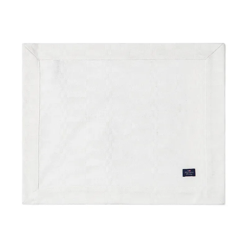 White jacquard cotton bordstablett 40x50 cm från Lexington Billig