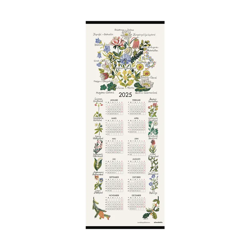 Landskapsblommor kalender 2025 från Almedahls Sänkt pris