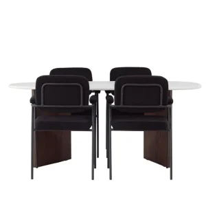 Begränsad tid Venture Home Grönvik Matgrupp 180 cm Oval med 4 Yesterday Stolar Mocca - Möbler