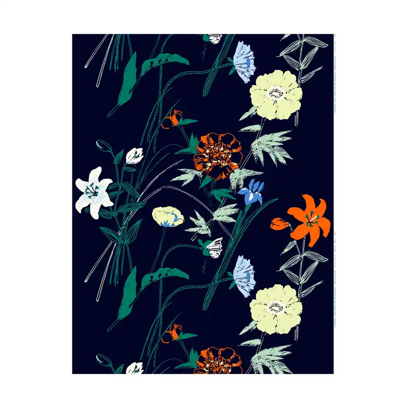 Utförsäljning Puutarhakutsut bomullstyg från Marimekko