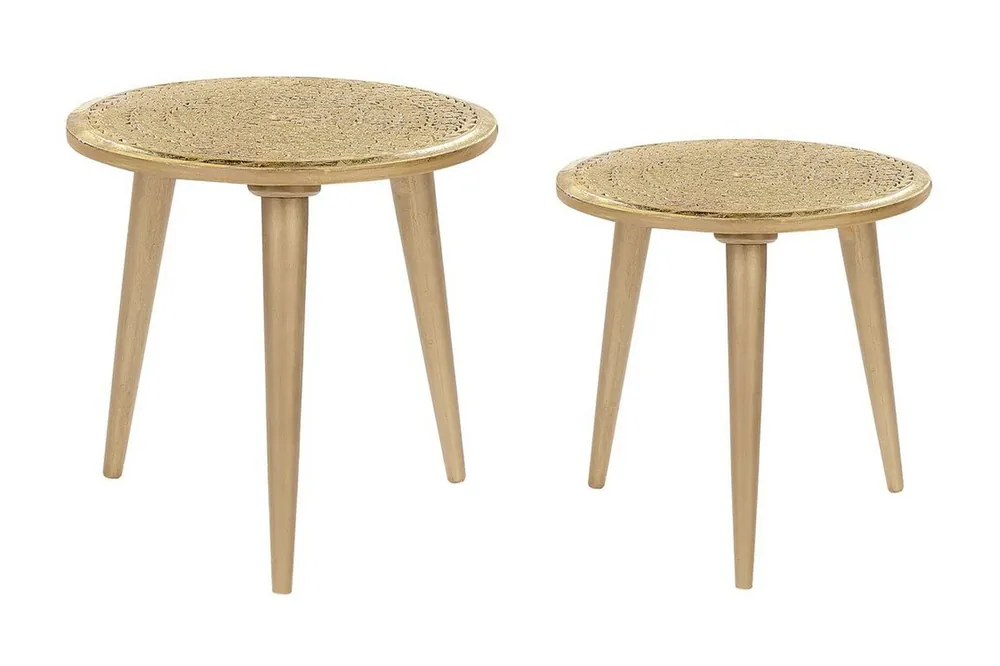 Frederica Satsbord 46 cm Guld - Möbler Rabatt
