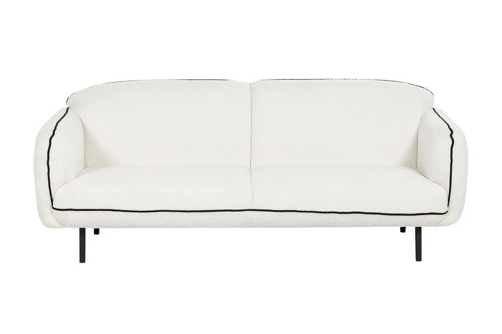 Balint Soffa 3-sits Vit/Svart - Möbler Erbjudandepris