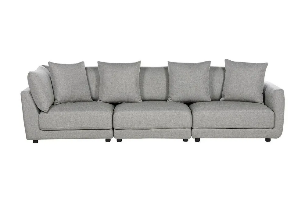 Delisha Soffa 3-sits Grå/Svart - Möbler Säker betalning