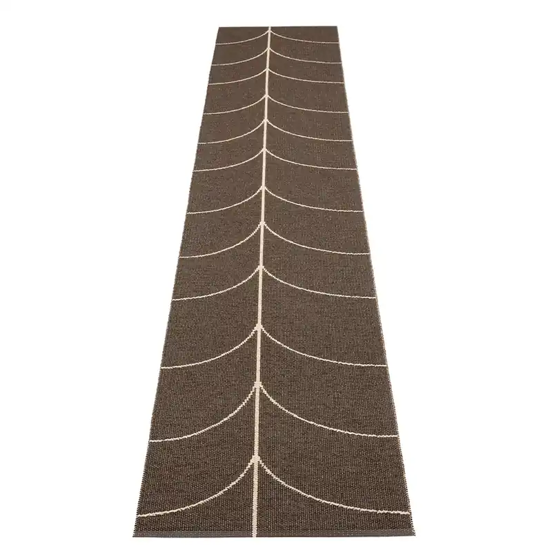 Utförsäljning Vävd Matta Leif Dark Brown 70x360 cm