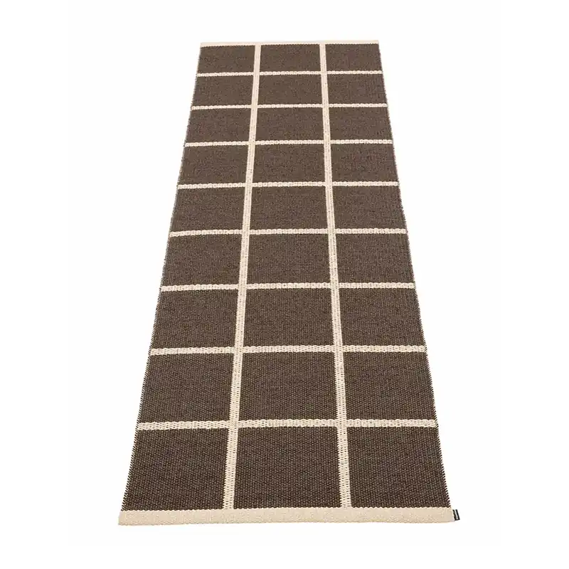 Vävd Matta Criss Dark Brown 70x225 cm Erbjudande