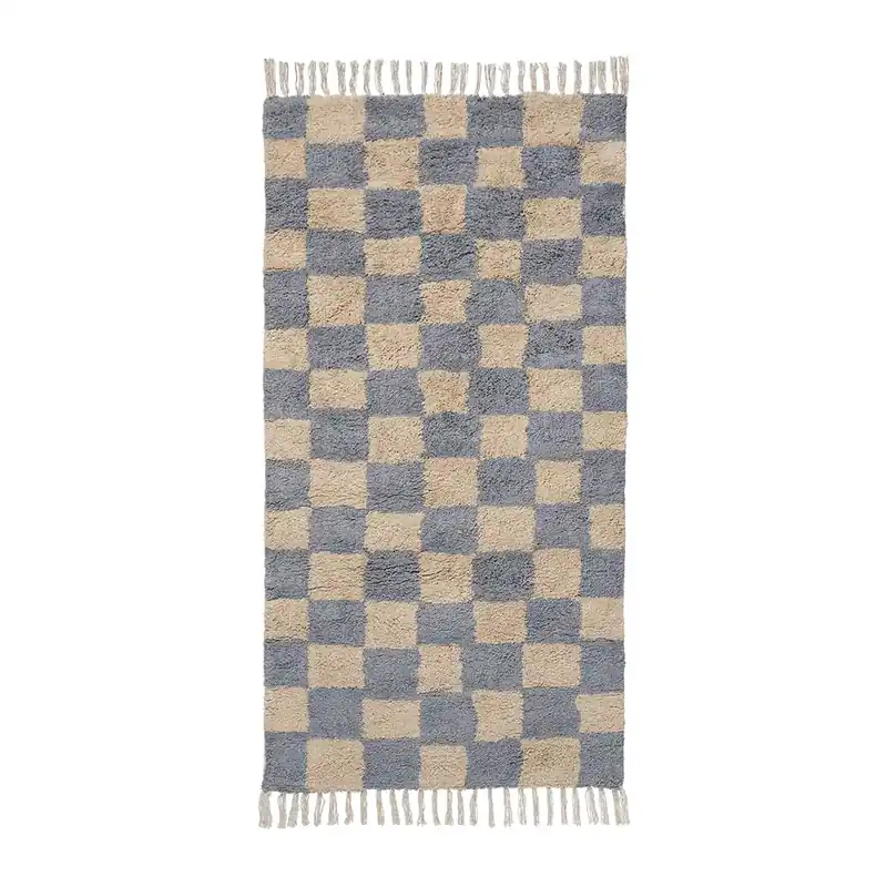 Billig Tvättbar Matta Mara Mist Blue