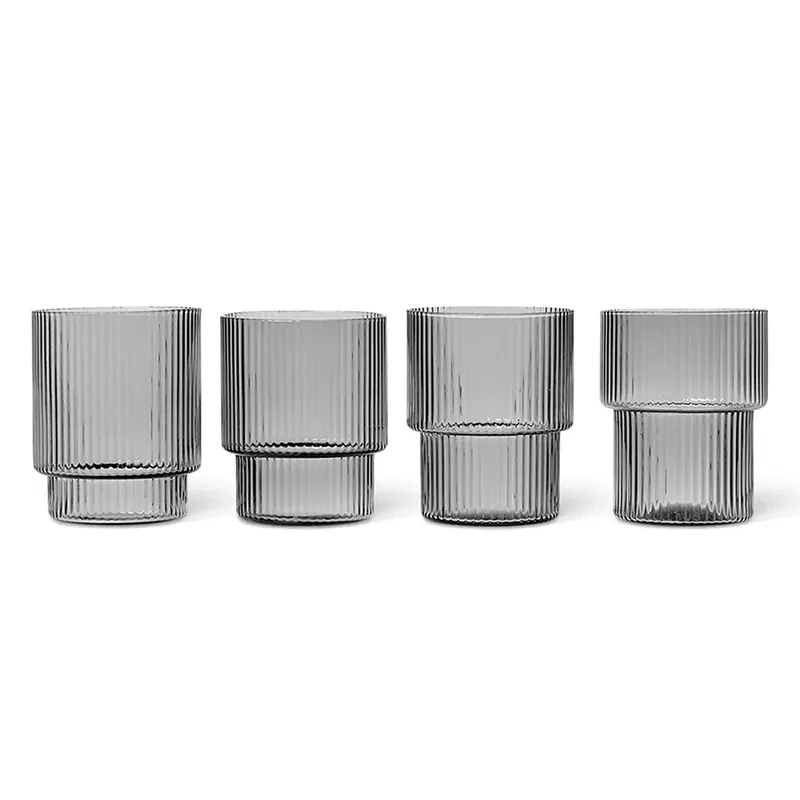 Ripple Glas 4-pack - Smoked Grey Sänkt pris