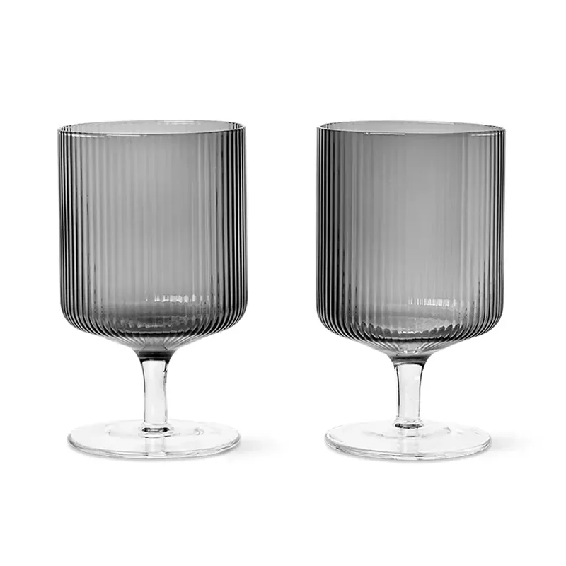 Bästa pris Ripple Vinglas 2-pack - Smoked Grey