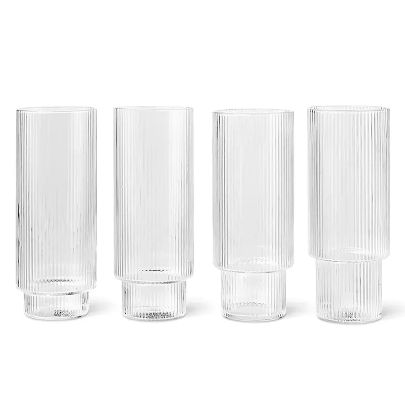 Bästa pris Ripple Long Drink Glas 4-pack - Clear