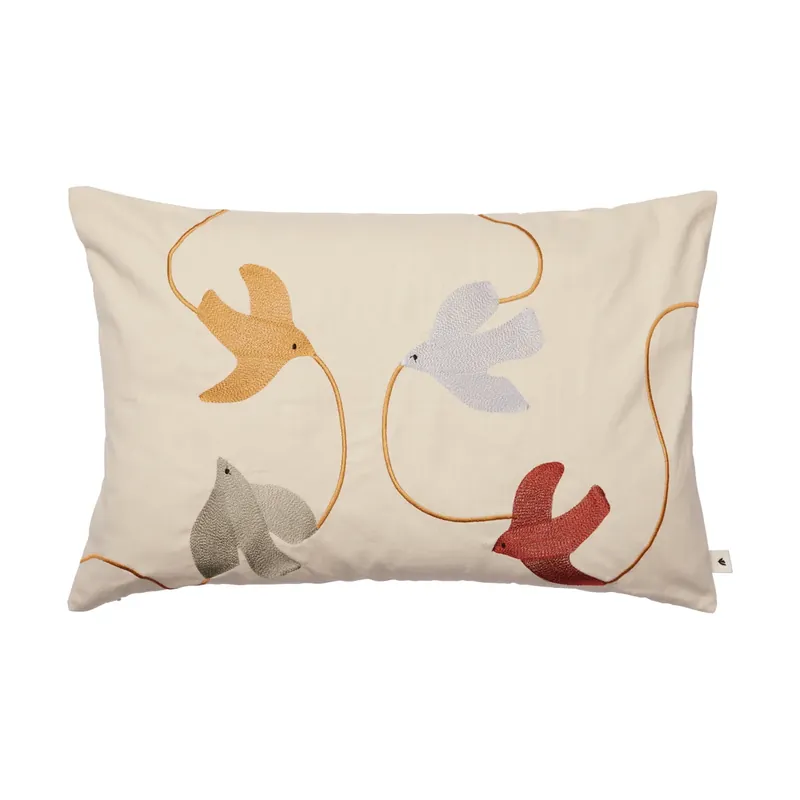 Swif bird broderat kuddfodral 40x60 cm från Ferm Living Erbjudande