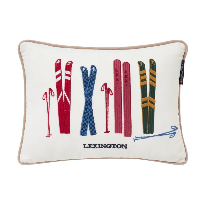 Bästa pris Skis and Poles eko. sammetsbomull kudde 30x40 cm från Lexington
