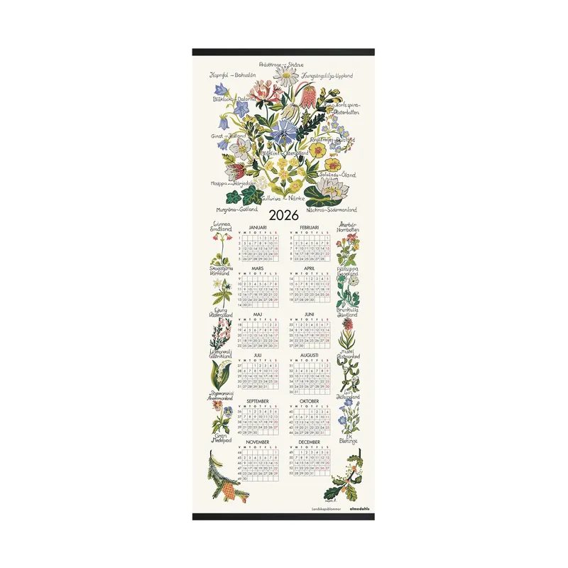 Endast denna vecka Landskapsblommor kalender 2026 från Almedahls