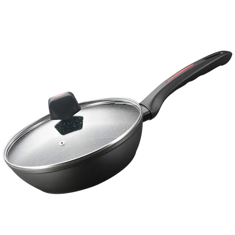 Handla nu Royalty Line RL-FDN28: 28 cm marmorbelagd långpanna med lock - 3,5L