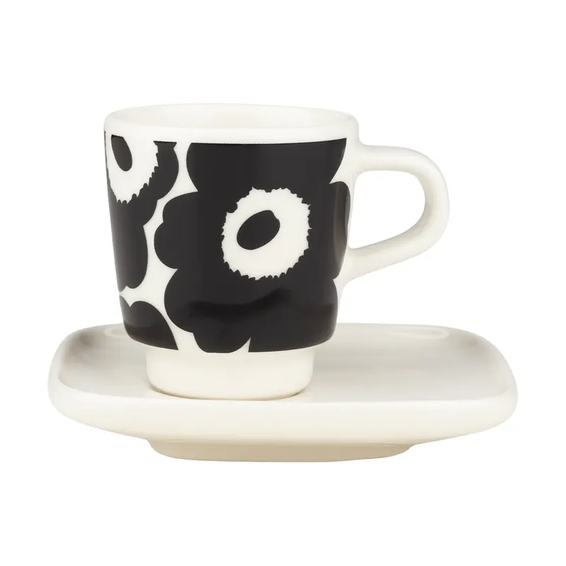 Endast denna vecka Unikko espresso kopp med fat 2-delar från Marimekko