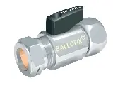 Broen, Ballofix 511 med vred, Kulventil rak, kläm x invändig gänga, 15xR15 Trygg betalning