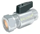 Broen, Ballofix 509 med vred, Kulventil rak, kläm x utvändig gänga, 15xR15 Kundfavorit