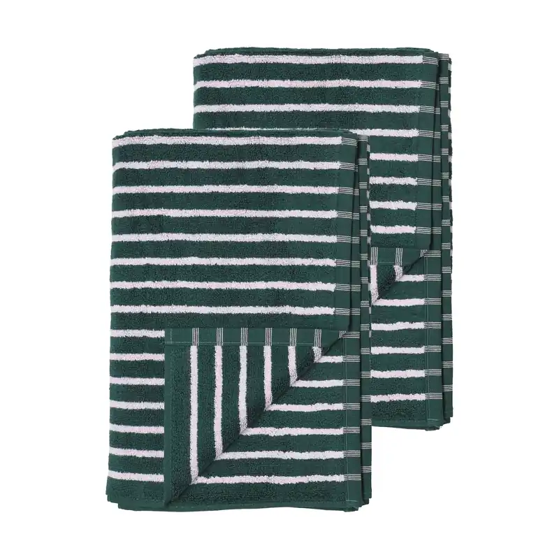 Drift badhanddukar 100x150 cm 2-pack - Grön-lila från Scandi Living Endast idag