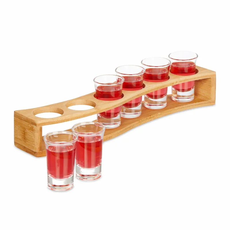 Andekarta i bambu med 6 glas I lager
