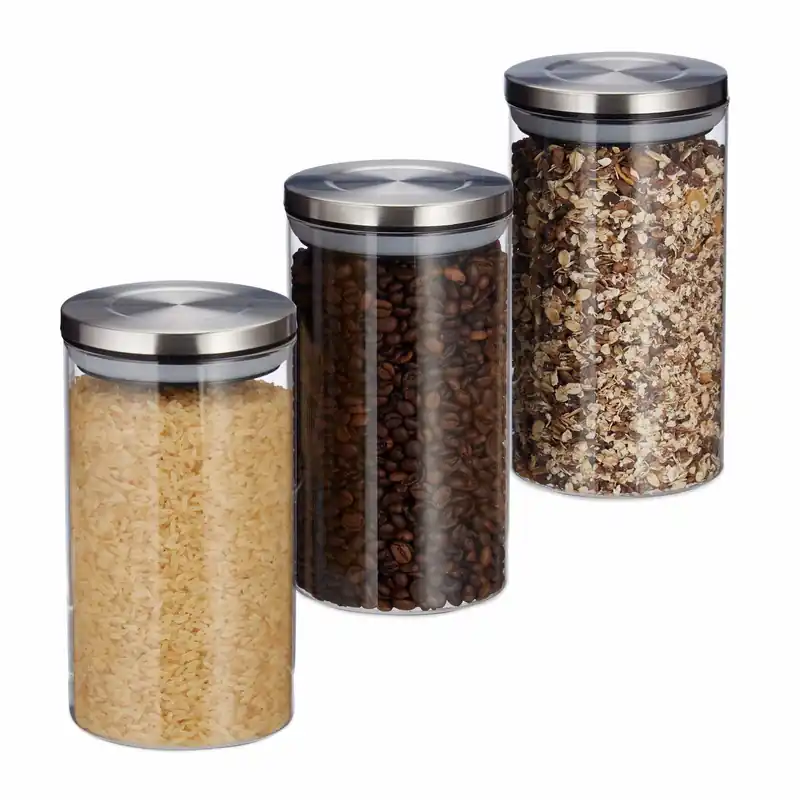 3 Förvaringsburkar 1000 ml Begränsat erbjudande