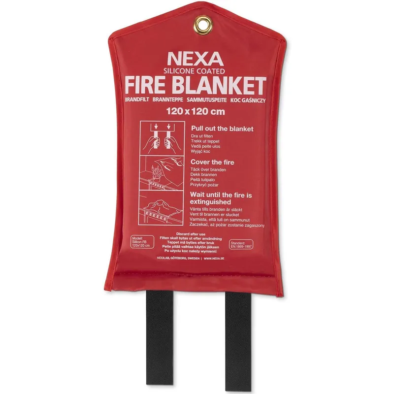 FB-120 RM Brandfilt Silikon Röd 120x120 cm Lågt pris