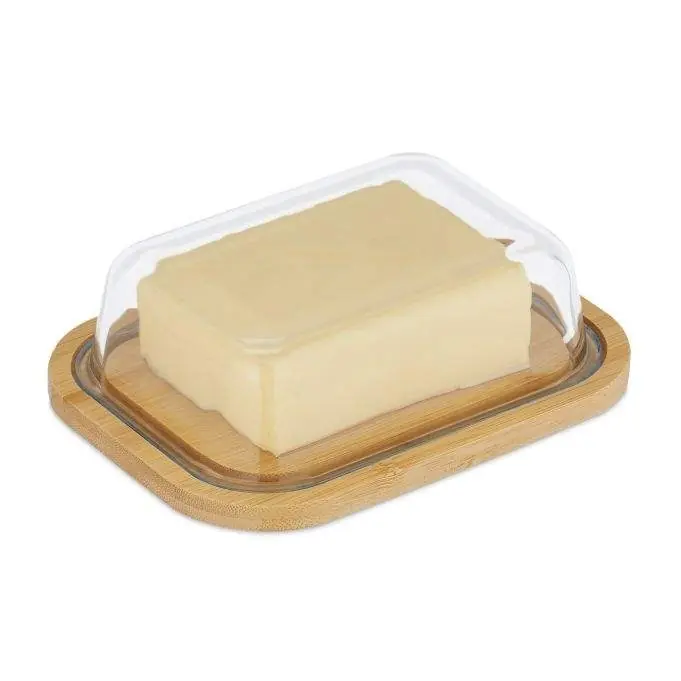 Kundfavorit Smörskål i bambu och glas
