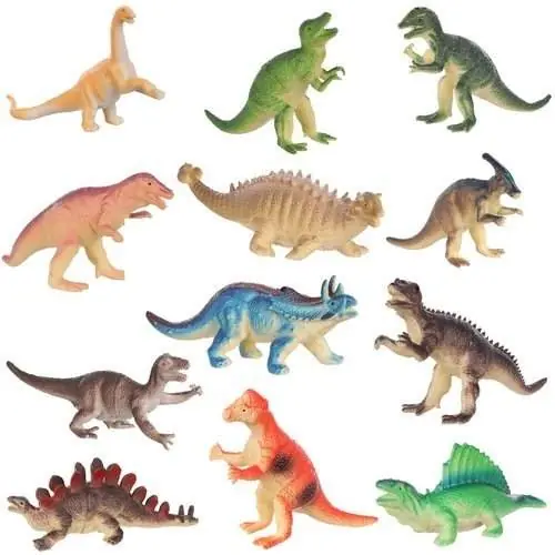 Utförsäljning Färgglada Dinosauriefigurer i PVC för Barnlek